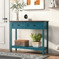 thumbnail image 5 of Aukfa Farmhouse Console Table,Side Table Sofa Table with Storage Drawer for Living room, Hallway,Blue, 5 of 6