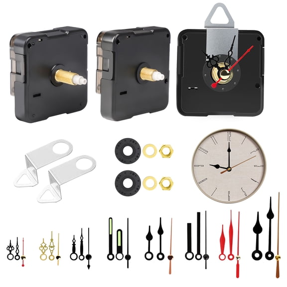 EEEkit 3pcs Quartz Clock Movement Mechanism Kit, DIY Wall Operated Clock Motor Kit, Multicolor