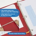 thumbnail image 3 of BAZIC 3 Ring Binder 1.5" Economy View Binders Red, Round Ring Hold 280 Sheets, 2-Count, 3 of 8
