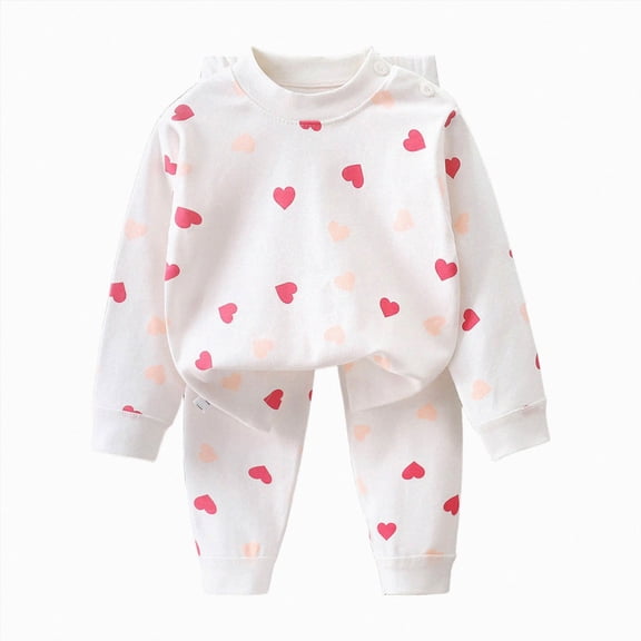 CAICJ98 Toddler Boy Pajamas Dinosaur Sleepwear Long Sleeve Cotton 2 Piece Little Boy Pjs Set Baby Girls Clothes (Red,3-4 Years)