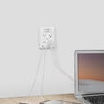 thumbnail image 4 of Extensor de enchufe DEWENWILS de 4 salidas con 2 puertos USB de 3,1 A, color blanco, 4 of 7