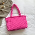 thumbnail image 3 of Bolsos de otoño invierno Bolso de hombro grande acolchado de algodón para mujer (rosa), 3 of 8