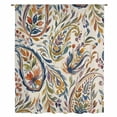 thumbnail image 2 of Paisley Flower Sheer Curtains 72 Inches Long, Spring Vintage Floral Leaf Plant Light Filering Curtains, Breathable Simi Curtain Privacy Drapes for Living Room Bedroom Lightweight Window Treatment, 2 of 9
