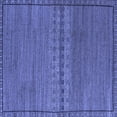 thumbnail image 1 of Ahgly Company Machine Washable Indoor Square Abstract Blue Modern Area Rugs, 6' Square, 1 of 4