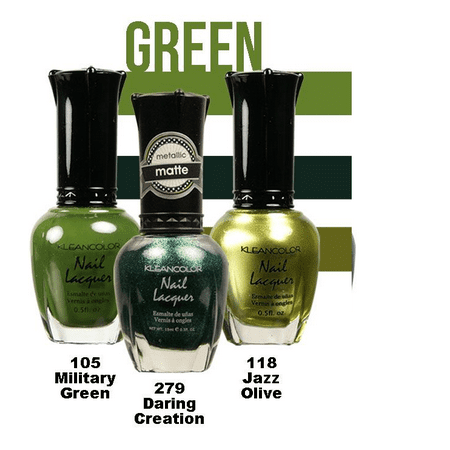 Kleancolor Fall Nail Polish Guide 3 Pcs Green Set Kleancolor Fall Nail Polish Guide 3 Pcs Green Set