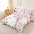 thumbnail image 2 of Catabedysis Flowers ABC Print A Bedding,Personalized Monogrammed Gifts Duvet Cover Full For Girls,Pink Reversible,3pcs,1 Duvet Cover and 2 Pillowcases, 2 of 6