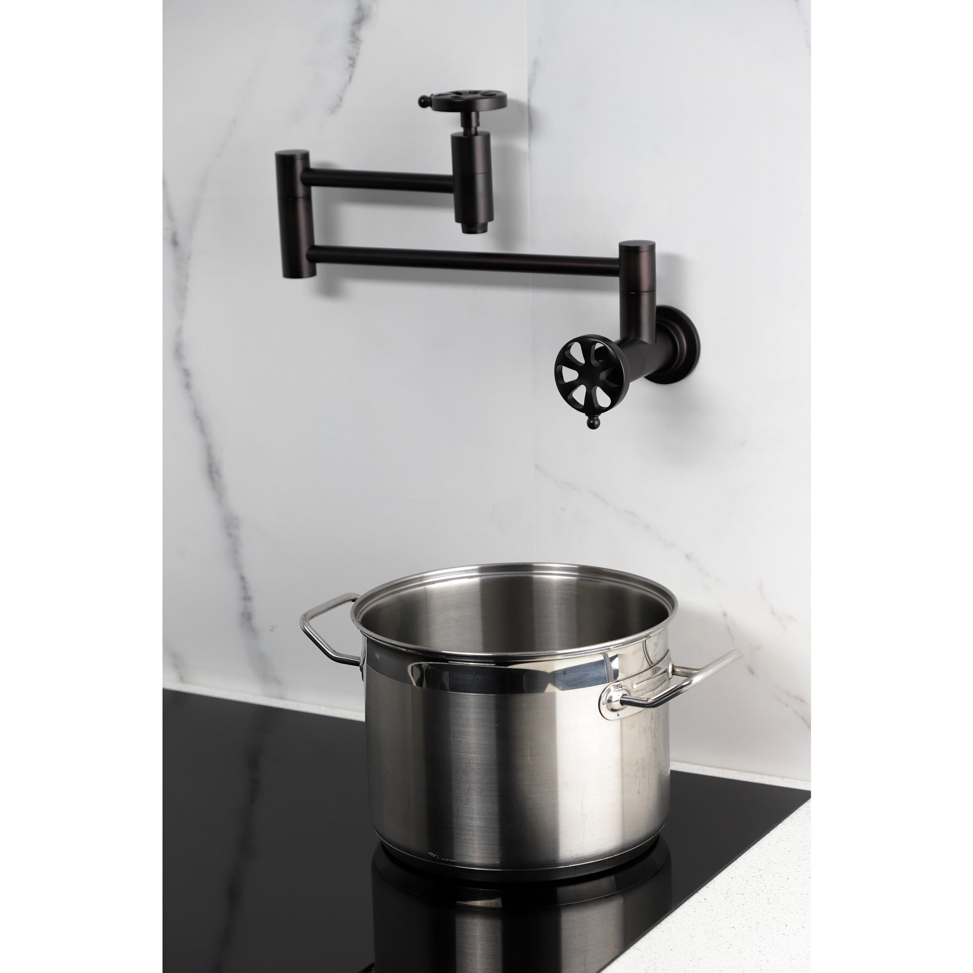 Kingston Brass KS8105RX Belknap Wall Mount Pot Filler Faucet, Oil Rubbed Bronze