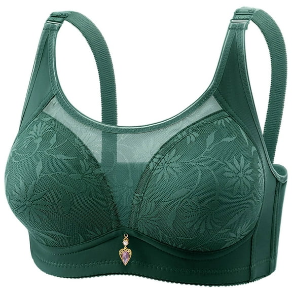 Aezemi Plus Size Everyday Bras for Women, Mesh Comfortable No Underwire Lingerie, Full Cup Wireless Brassiere