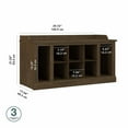 thumbnail image 4 of Woodland 40W Shoe Storage Bench with Shelves in Ash Brown - Engineered Wood, 4 of 7