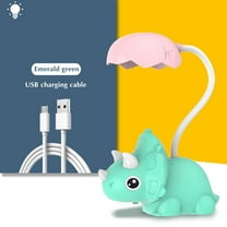 SATRINO Kids Table Lamp, Dinosaur Lamp Design Bedside Table Lamp, for Boys Bedroom Décor, Come with an LED Bulb (Green Dinosaur)