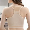 thumbnail image 4 of CLOISE Womens Bras No Wire Medium Support Wireless Sports Bras Comfort Lightly Lined Seamless Racerback Bra Underarm Smoothing Stretch Push up Yoga Bras Full Coverage Everyday Bras Beige M, 4 of 4