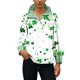 thumbnail image 2 of Eres Más Que una Camisa de Puntuación de Prueba Impresa con Cuello de Botón de Manga Larga con Rayas de Color Bloqueado para las Mujeres, Tops de Manga Larga de las Mujeres, 2 of 6