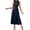 Navy, variant on KHONTS Women's A-Line Midi Dresses Formal Wedding Guest Party Dress Sleeveless Solid Color Ruffled Dress Navy XL