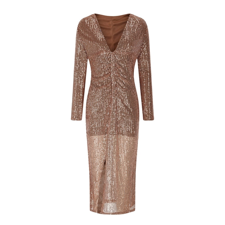3x sequin dress Shine Bright Sequins Maxi Dress (Multi)