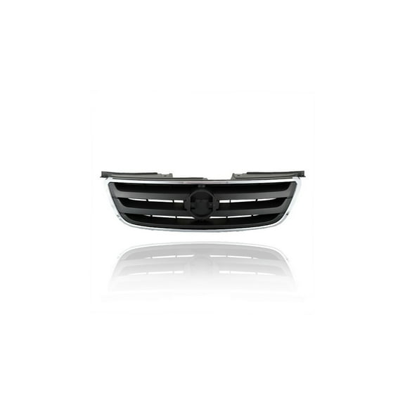 Grille - Compatible/Replacement for '02-04 Nissan Altima - Chrome Frame Gray Insert, With Emblem Provision - 620708J100