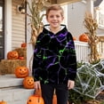 thumbnail image 2 of FYDUU Halloween Graphic Hoodie for Kids Colorful Casual Pullover Top with Pocket Long Sleeve Hooded Sweatshirts for Boys Fashion Hoodies 6-7 Years, 2 of 5