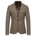 thumbnail image 1 of Traje de moda de un solo pecho para hombre, traje informal de negocios, traje de lana, abrigo Pompotops qwe21831, 1 of 4