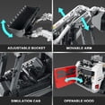 thumbnail image 6 of Bobcat Skid Steer Loader Building Block Set,APP Remote RC Control Loader Vehicle Construction Toy with 2.4GHz Multi-Player Mode 22004,1227 PCS, 6 of 6