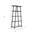 thumbnail image 4 of HomeRoots 70" Black Metal And Glass Five Tier Etagere Bookcase, 4 of 10