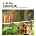 thumbnail image 3 of Bird House YYYUAN de madera de cedro con 10 agujeros para decoración de jardín, 3 of 6