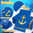 thumbnail image 3 of 50 Pcs Blue Nautical Guest Napkins Gold Foil Anchor Disposable Napkins Dinner Hand Paper Napkin for Bathroom Birthday Holiday Party Table Supplies, 3 of 7