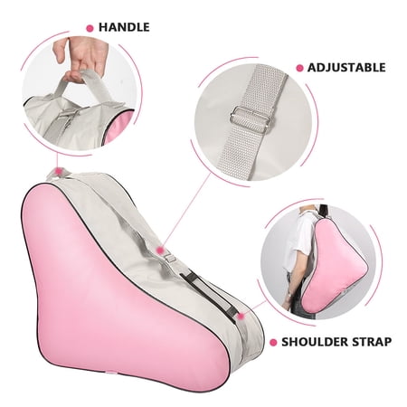 Milisten 1 Set Roller Skate Bag Adult Pink Wear-Resistant Storage Pouch