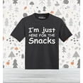 thumbnail image 2 of Shop4Ever I'm Just Here for the Snacks Funny Toddler's Cotton T-Shirt 5T/6T Black, 2 of 6