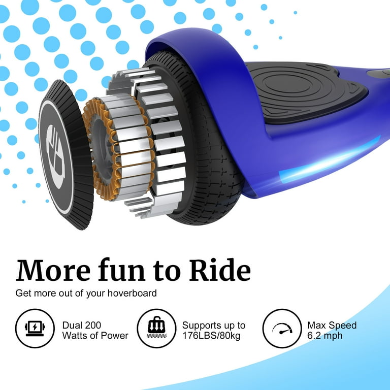 GOTRAX ホバーボード 青色 LEDライト付き GOTRAX ホバーボード 青色 LEDライト付き - メルカリ