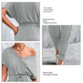 thumbnail image 4 of Monos de mujer monos de cuello en v para mujer mono con bolsillos mono de manga corta para mujer mono de manga corta con cuello en v Mono de manga corta con cuello en V para mujer ANGGREK Otros, 4 of 7