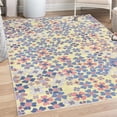 thumbnail image 1 of Flower Decorative Rug, Lilac Flowers Blossoms in Spring Romantic Meadow Happy Fun Countryside Print, Quality Carpet for Bedroom Dorm and Living Room, 6 Sizes, Pale Yellow, by Ambesonne, 1 of 4