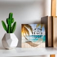 thumbnail image 2 of Beach Palm Hammock A Day At The Beach Restores The Soul Wooden Box Sign Office Gifts Farmhouse Decor Shelf Decorations for Home Office Wood Block Signs For Desk Decor 5x5 in, 2 of 6