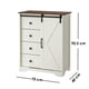 thumbnail image 2 of lios Innova | Mueble Organizador con 4 Cajones y 1 Puerta Corrediza Estilo Rústico, Comoda Cajonera Alta de MDF con Acero y Tela., 2 of 9