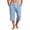 Light Blue, variant on Migroa Mens Solid Capri Pants Elastic Waist Stretch Casual Trousers Summer Outdoor Beach Bottoms Beige L