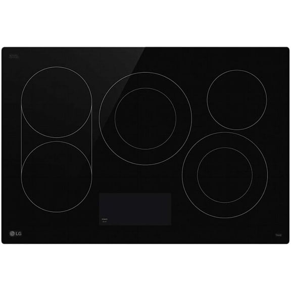 LG 30 inch 5 Burner Black Dual Element Electric Cooktop