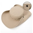 thumbnail image 5 of Sombrero de pescador con sombrilla de poliéster para hombre y mujer, gorro de ala grande impermeable resistente al desgaste para exteriores, 62cm de circunferencia, 5 of 5