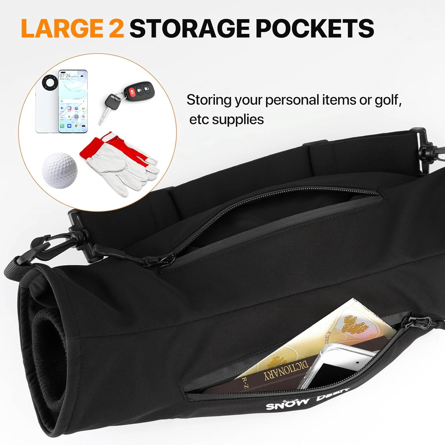 SNOW DEER Heated Hand Muff with 7.4V Rechargeable Battery, Electric Hand Warmer Pouch for Hunting Golf Camping Winter Outdoor