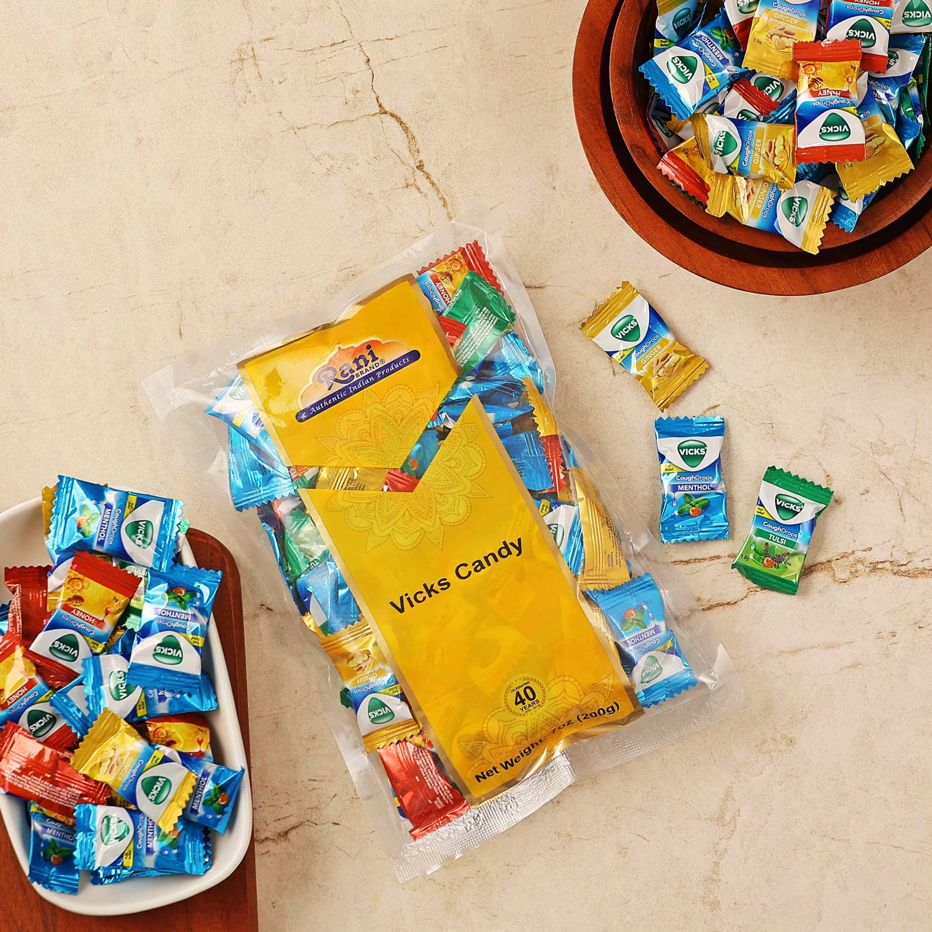 Rani Vicks Candy 7oz (200g) Individually Wrapped ~ Indian Tasty