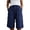Navy, variant on Women’s Outdoor Workwear Knee-Length Shorts, High Waist Elastic Waist with Button Detail & Pockets, Multi-Color, S/M/L/XL/XXL