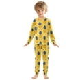 thumbnail image 3 of joogoo Pineapple Fruit 2 Piece Long Sleeve Tee and Pants Cotton Pajama Set 8Y, 3 of 7