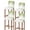 Green, variant on Green Bar Stool Covers Set of 2, Summer Botanical Leaves Watercolor Stretch Washable Bar Chair Covers with Backs, Removable Pub Counter Height Chair Cover for Kitchen Dining Room Cafe