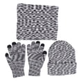 thumbnail image 4 of Conjunto de gorro guantes y bufanda Jadeshay de invierno color gris, 4 of 14