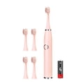 thumbnail image 2 of Cepillo de dientes 28000-37000 Cepillo de dientes eléctrico IPX7 Cepillo de dientes de viaje impermeable, rosa, batería, 5 cabezales, 1 batería Jumpingount HA005425-04B, 2 of 6