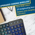 thumbnail image 2 of Restored KLIM Chroma Wireless Gaming Keyboard, Slim, Durable, Ergonomic, Quiet, Backlit,Black,1,1,1, 2 of 4