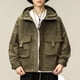 thumbnail image 2 of Chaqueta tipo cargo informal japonesa nuevos de otoño, chaqueta rígida holgada con capucha para hombre, 2 of 4