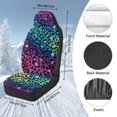 thumbnail image 5 of Binienty Colorful Leopard Print Auto Front Seat Covers 2 Pack Soft Fluffy High Back Car Bucket Seat Cover Plush Comfortable Auto Accessories, Easy to Install, 5 of 8