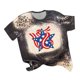 thumbnail image 2 of Fiudx Liquidación de Ofertas Flash Camiseta Informal de Manga Corta con Cuello Redondo y Estampado de Independencia a La Moda para Mujer, 2 of 5