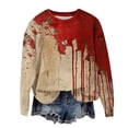 thumbnail image 2 of RKSTN Chandail en Molleton pour Femmes Col Rond Imprimé Chandail Ample Manches Longues Sans Capuche Chandails en Molleton, Tenues d'Automne, 2 of 4
