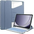 thumbnail image 1 of Pour Samsung Galaxy Tab A9+ Étui en Cuir Intelligent Transparent Rotatif 360 avec Clavier, 1 of 5