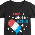 thumbnail image 3 of Instant Message - Red, White, & Chill Classic Ice Cream Truck Popsicle - Toddler & Youth Girls Short Sleeve Graphic T-Shirt, 3 of 6