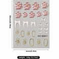 thumbnail image 4 of 3 Sheets Stickers for Nails Self-Adhesive Nail Decal Gold Pink 3D Flower Embossed Decals for Nails Colorful Floral Art Design Accessories, 4 of 5